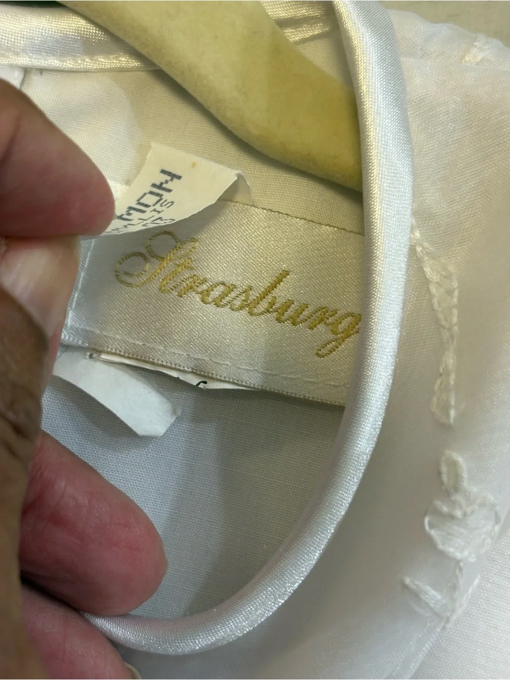 STRASBURG WHITE EMBROIDERED ORGANZA FLOWER GIRL SPECIAL OCCASION *PRISTINE* $169